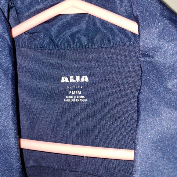 ALIA Lightweight Blue Jacket - Quilted Trim, Front Button Fastening, Patch Pocke - Picture 2 of 8